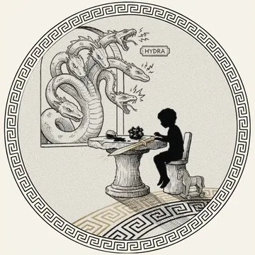 Chapter medallion: the many-headed hydra